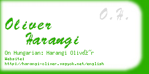 oliver harangi business card